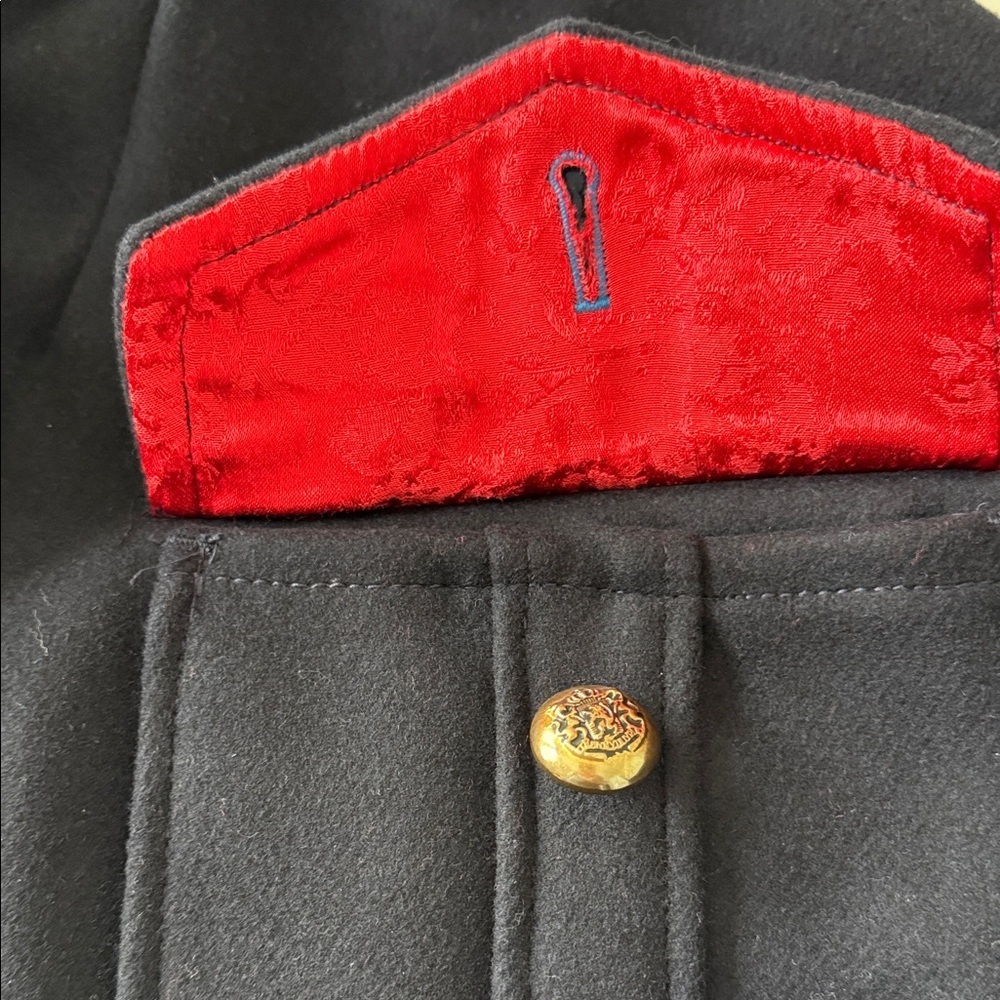 Free People Wool Blend Eisenhower Military Jacket w/Faux Fur Beading Ribbon Sz M - Picture 9 of 15